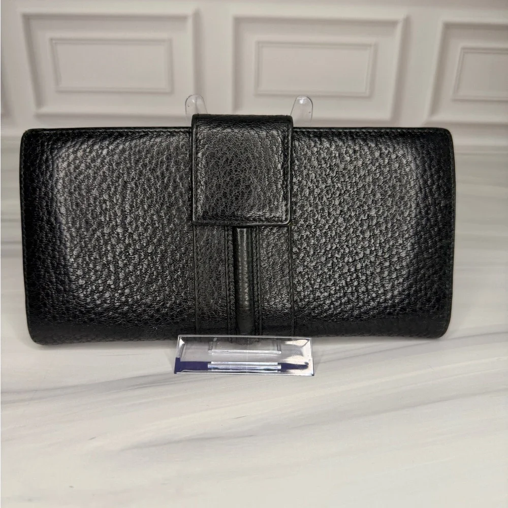 Gucci Black Leather Horsebit Long Wallet With Gold Hardware | Full Inclusion - Picture 2 of 12